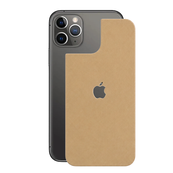 Película para iPhone 11 Pro Max- Traseira Efeito Couro Bege - Gshield