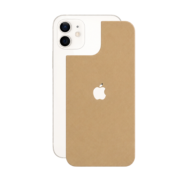 Película para iPhone 12 - Traseira Efeito Couro Bege - Gshield