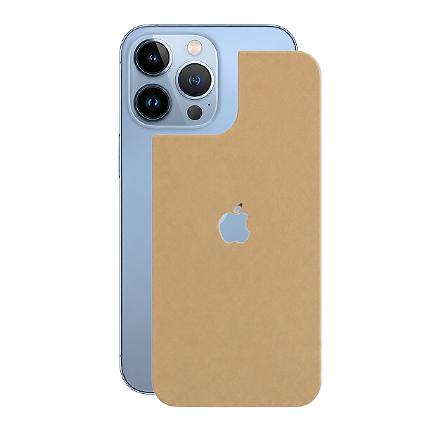 Película para iPhone 13 Pro - Traseira Efeito Couro Bege - Gshield