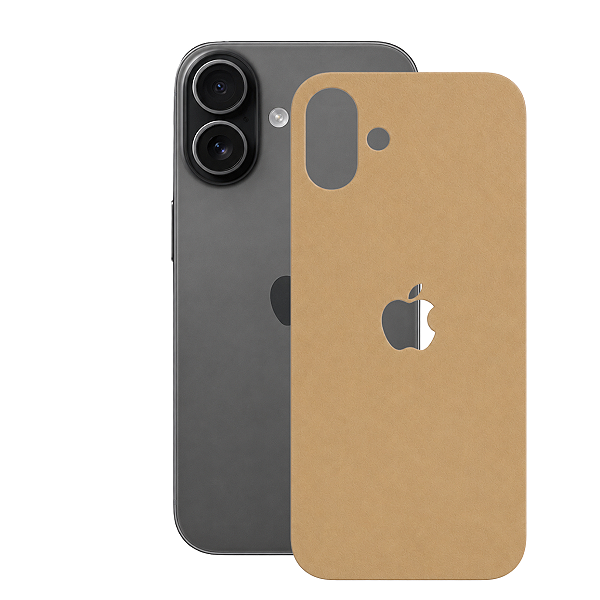 Película para iPhone 17 - Traseira Efeito Couro Bege - Gshield
