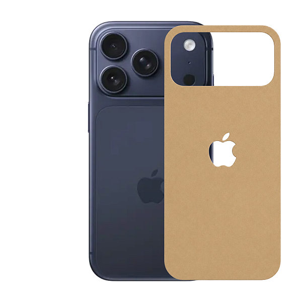 Película para iPhone 17 Pro - Traseira Efeito Couro Bege - Gshield