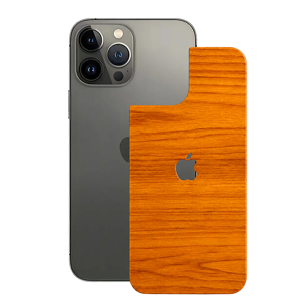 Película para iPhone 13 Pro Max - Traseira Efeito Madeira Clara - Gshield