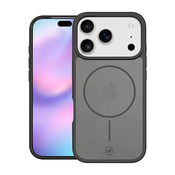 Capa para iPhone 18 Pro - Magsafe Wave Fumê - Preta - Gshield
