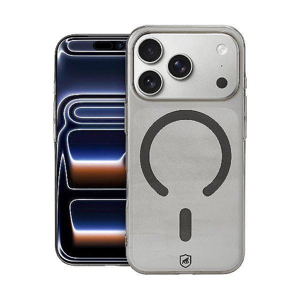 Capa para iPhone 18 Pro - Crystal Slim Magsafe - NÃO AMARELA - Titanium - Gshield