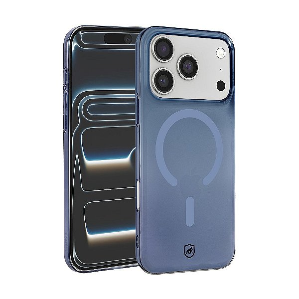 Capa para iPhone 18 Pro - Crystal Slim Magsafe - NÃO AMARELA - Azul - Gshield