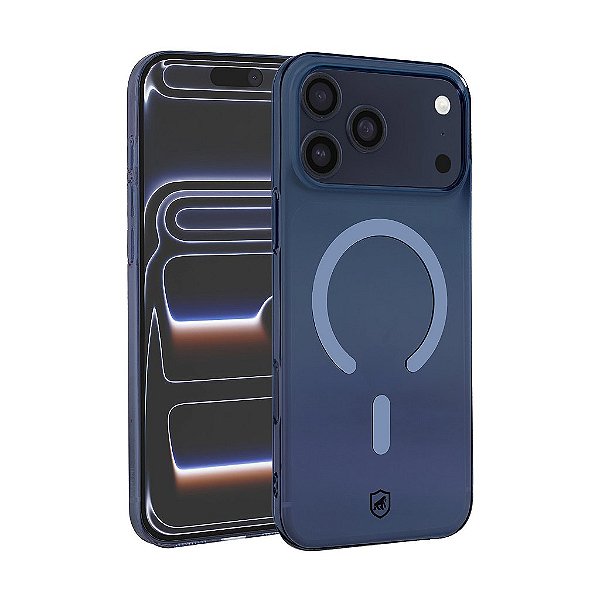 Capa para iPhone 18 Pro Max - Crystal Slim Magsafe - NÃO AMARELA - Azul - Gshield