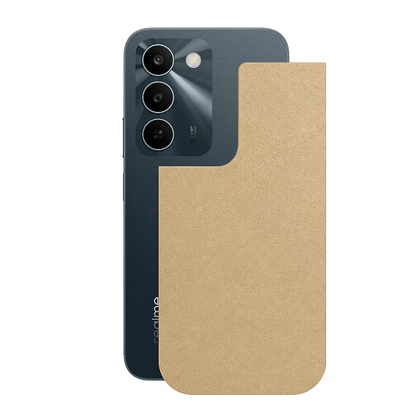 Película para Realme 16x 5G - Traseira Efeito Couro Bege - Gshield