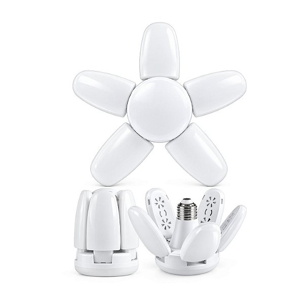 Lâmpada LED Articulável 55W E27 6500K Bivolt com Ângulo de Iluminação Ajustável