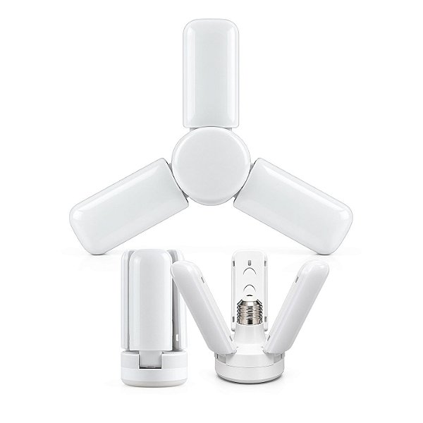 Lâmpada LED Articulável 26W E27 6500K Bivolt com Ângulo de Iluminação Ajustável
