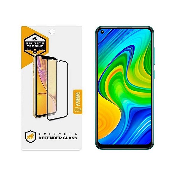 Película para Xiaomi Redmi Note 9 - Defender Glass Preta - Gshield