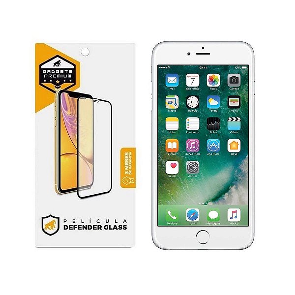 Película para iPhone 6 Plus e 6S Plus - Defender Glass Branca - Gshield