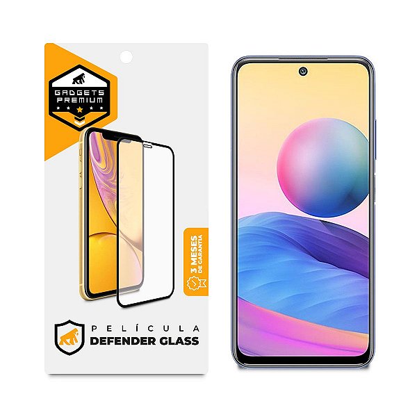 Película para Xiaomi Redmi Note 10 5G - Defender Glass Preta - Gshield