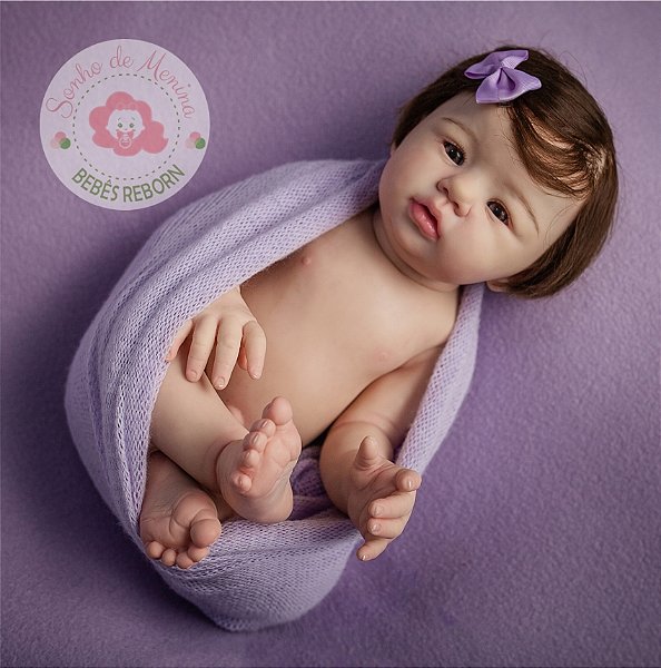 Bebê Reborn realista original silicone Sonho de Menina Bebê