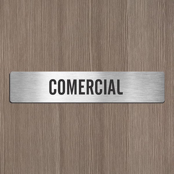 Placa Sinalização Comercial 6x30cm Alto Relevo