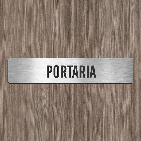 Placa Sinalização Portaria 6x30cm Alto Relevo