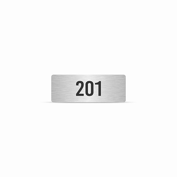 Placa Numerada Para Caixa de Correio Em Aço Inox Escovado 1,3x3,5cm