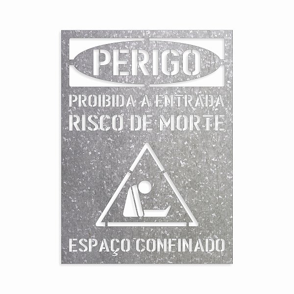 Molde Vazado Stencil Espaço Confinado 18x25cm