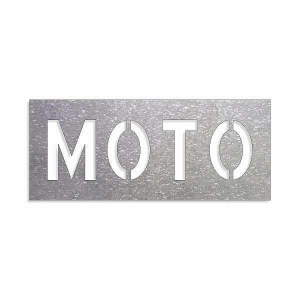 Molde Vazado Stencil Legenda Moto Para Pintura De Vaga 30x120cm
