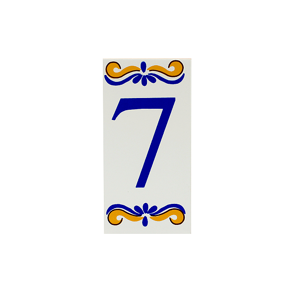 Número 7 Para Casa Em Cerâmica