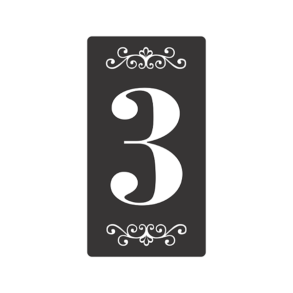 Placa Numerada de Acrílico para Apartamento