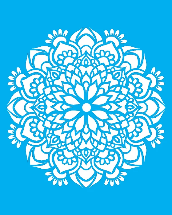 Stencil Mandala Flor Bauer - 20x25cm