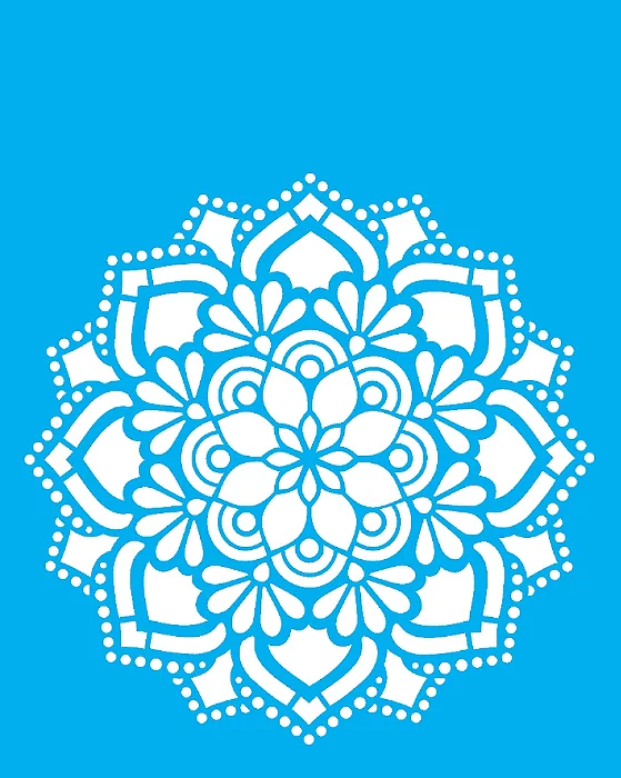 Stencil Mandala Flor Renda - 20x25cm