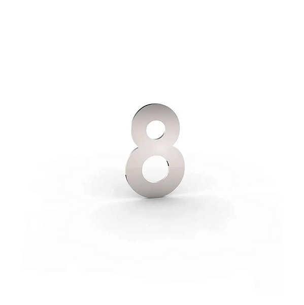 Número "8" de Apartamento em Inox Escovado 5cm