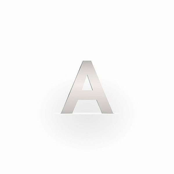 Letra "A" de Apartamento em Inox Polido 5cm