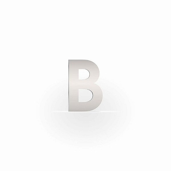 Letra "B" de Apartamento em Inox Polido 5cm