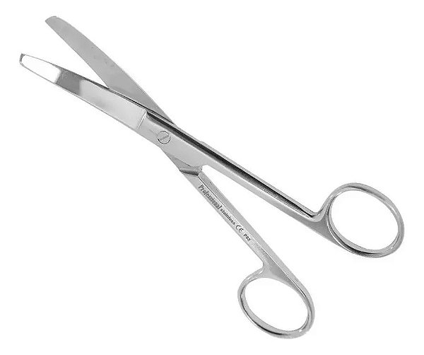 Tesoura Cirúrgica 15cm Curva Romba/Romba Aço Inox - Mocar