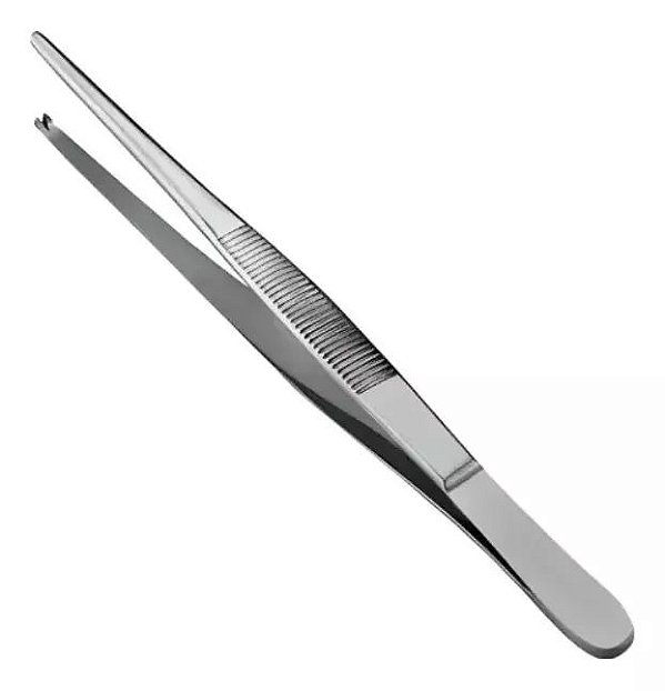 Pinça Anatômica Micro Dente De Rato Reta 13,5cm Mocar