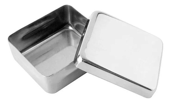 Estojo Aço Inox Liso 07x06x03cm Ortodontia Instrumentos - Fava