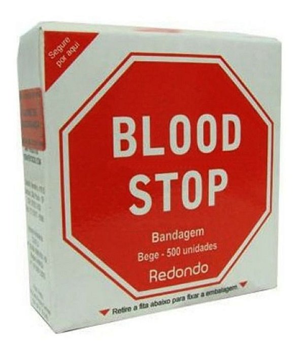 Curativo Bandagem Blood Stop Redondo Pacote Com 500 Unidades
