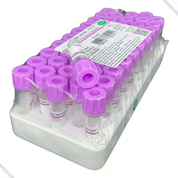 Microtubo Tubo De Coleta Sangue Edta K2 0,5ml 10x45mm 50 unidades - Labor Import