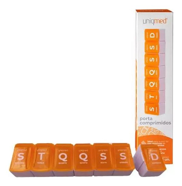 Porta Comprimidos Semanal Para Remédios e Vitaminas Uniqmed