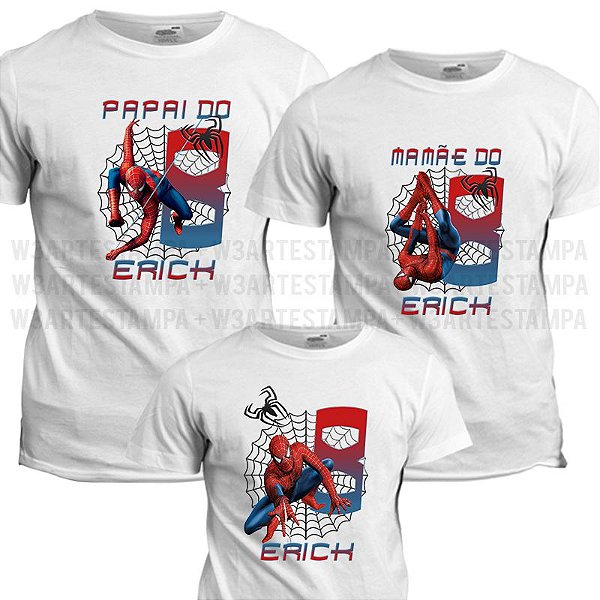Camisetas Personalizadas Homem Aranha Kit Aniversario Super Heróis -  W3ARTESTAMPA