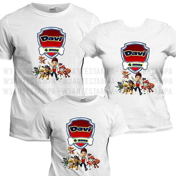 Camisetas Personalizada Patrulha Canina Camisas Kit Aniversario W3artestampa - camiseta roblox kit 03 camisetas personalizada