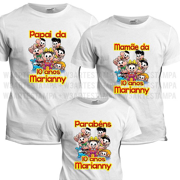 Camisetas Personalizadas Turma Da Monica Kit Aniversario Blusa Infantil W3artestampa - camiseta roblox kit 03 camisetas personalizada