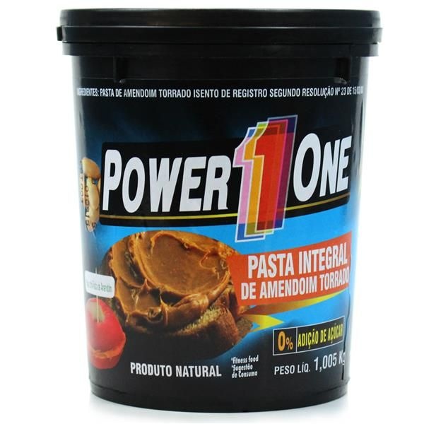 Pasta de Amendoim Integral (1kg) - Power One - Bem Estar - Suplementos e  moda fitness