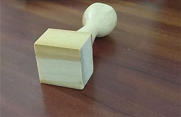 Carimbo de Madeira Ideal para CARTÃO FIDELIDADE - PERSONALIZADO 20 x 20 MM