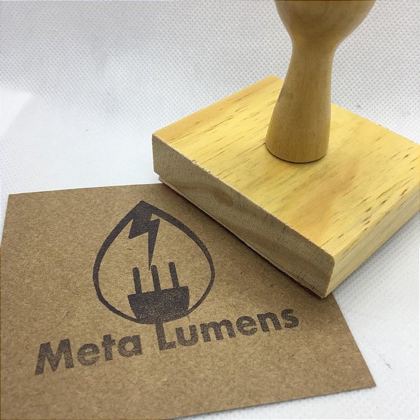 Carimbo de Madeira 10 cm x 8 cm  - Unitário (PERSONALIZADO)