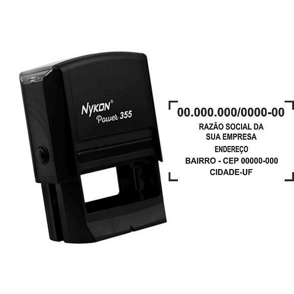 CARIMBO M355 NYKON - 40 X 60 MM - AUTOMÁTICO - PERSONALIZADO