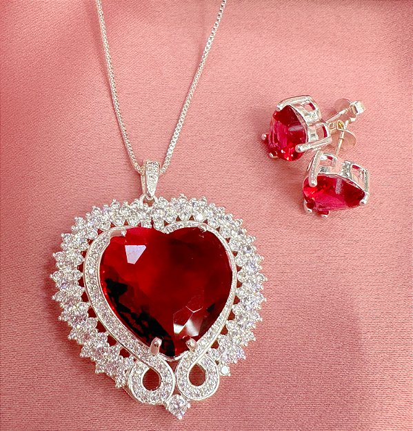Conjunto Coração Ruby