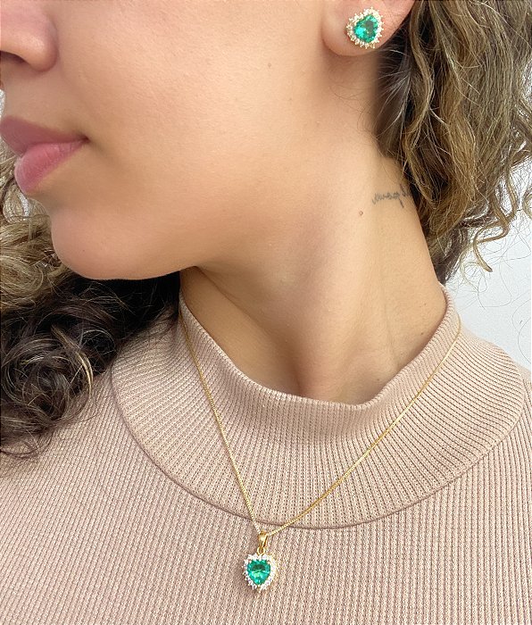 Conjunto Colar Coração