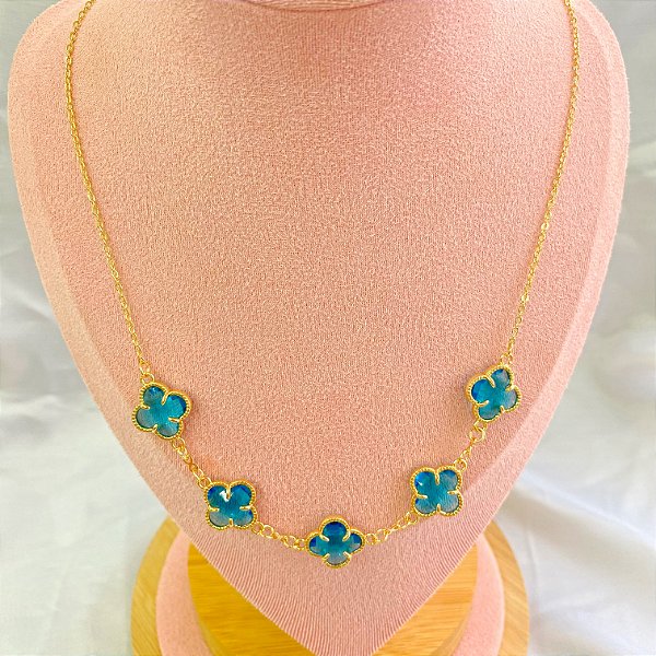 Colar Trevo Blue