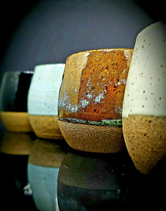 Conjunto coleção 4 xícara bowl (Laranja, vermelha)