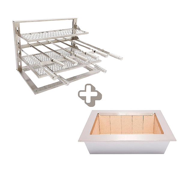 kit braseiro 60 x 40 + grill
