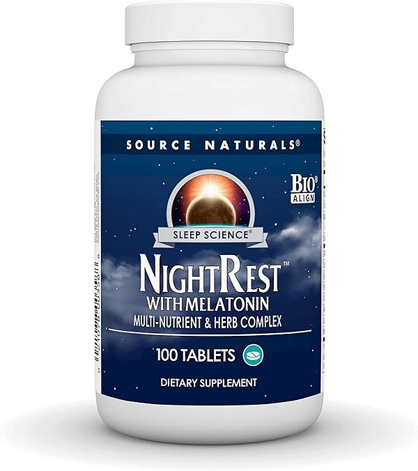 [Source Naturals] Sleep Science NightRest Com 5mg Melatonina | 100 Comprimidos