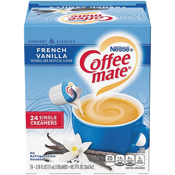 NESTLÉ COFFEE MATE LÍQUIDO FRENCH VANILLA BAUNILHA 24 UNID.