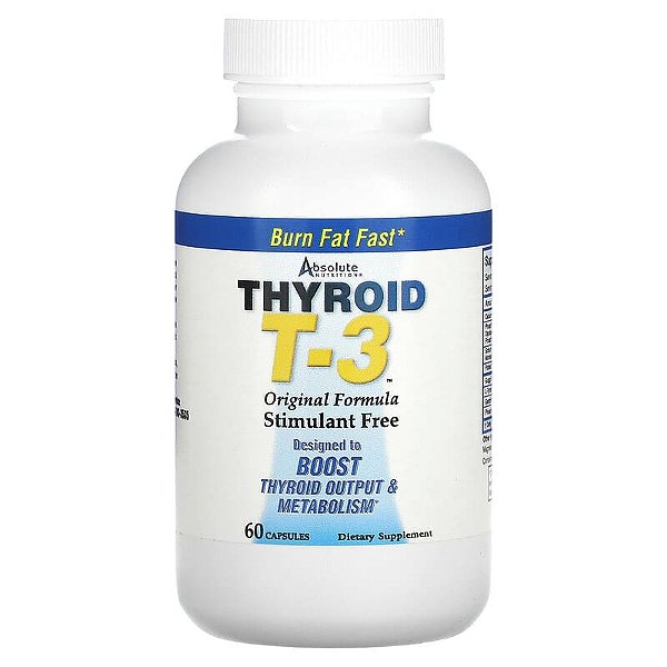 [Absolute Nutrition] Thyroid T-3 Estimulante Da Tireoide Fórmula Original |60 Cápsulas